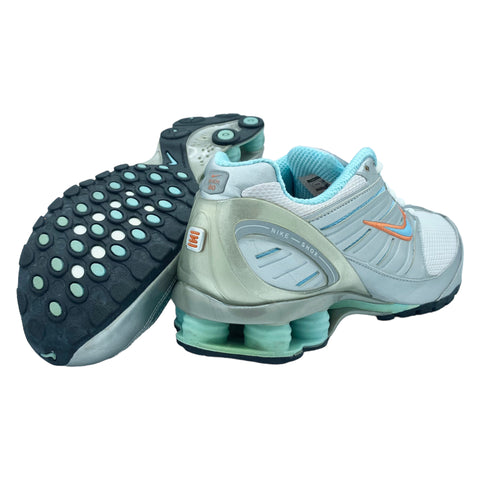 Nike Shox Go W Metallic Silver Blue Orange