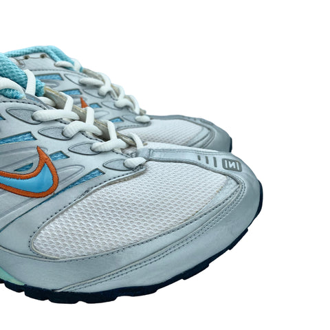 Nike Shox Go W Metallic Silver Blue Orange