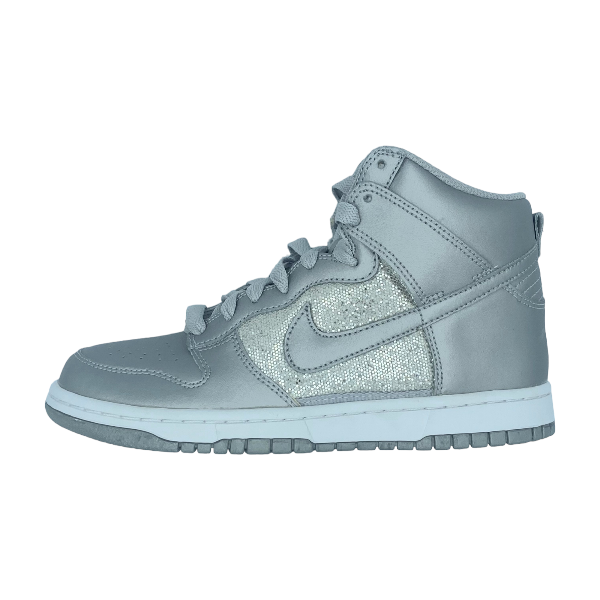 Silver high top on sale nikes