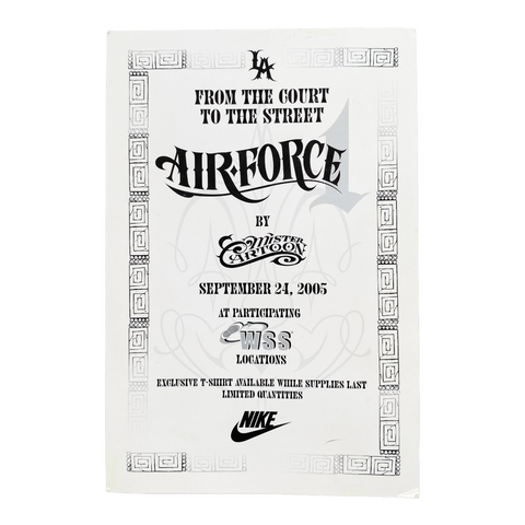 Nike Air Force 1 Low Mr. Cartoon LA Brown Pride 2005 w/ T-Shirt and Card