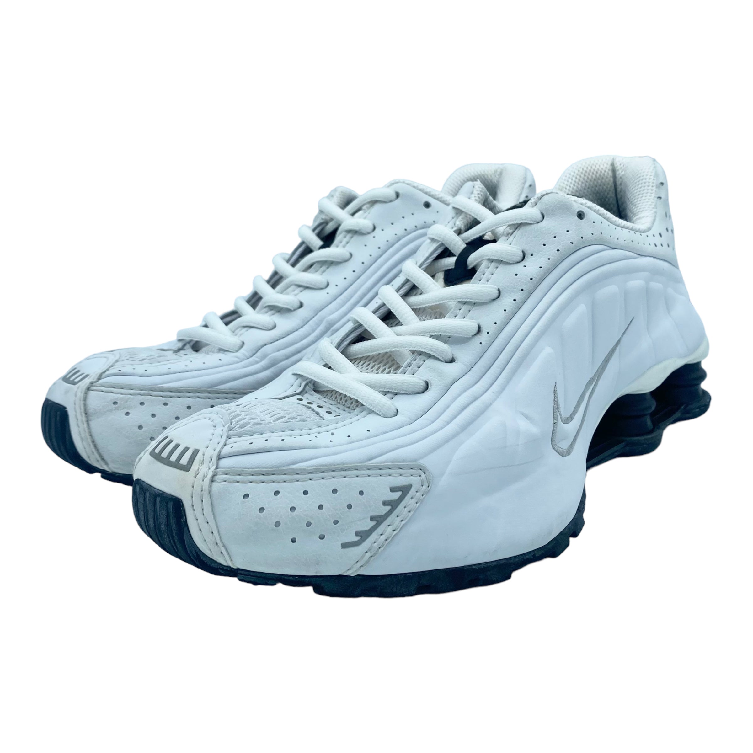 Nike shox r4 hot sale azul e branco